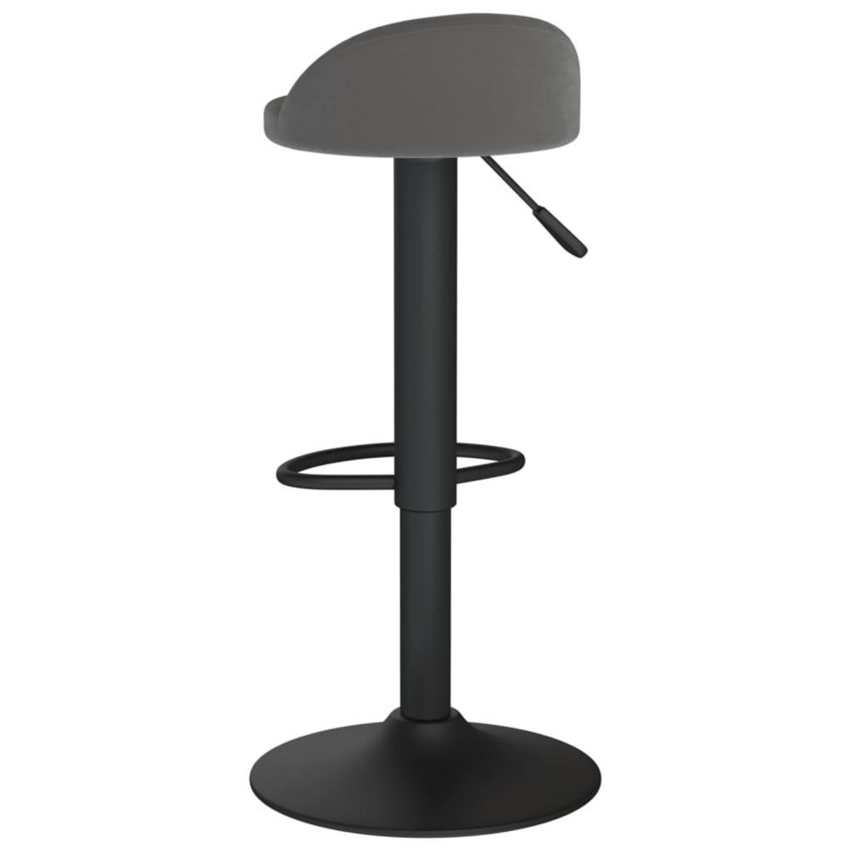 VIDAXL Tabouret de bar Gris fonce Velours