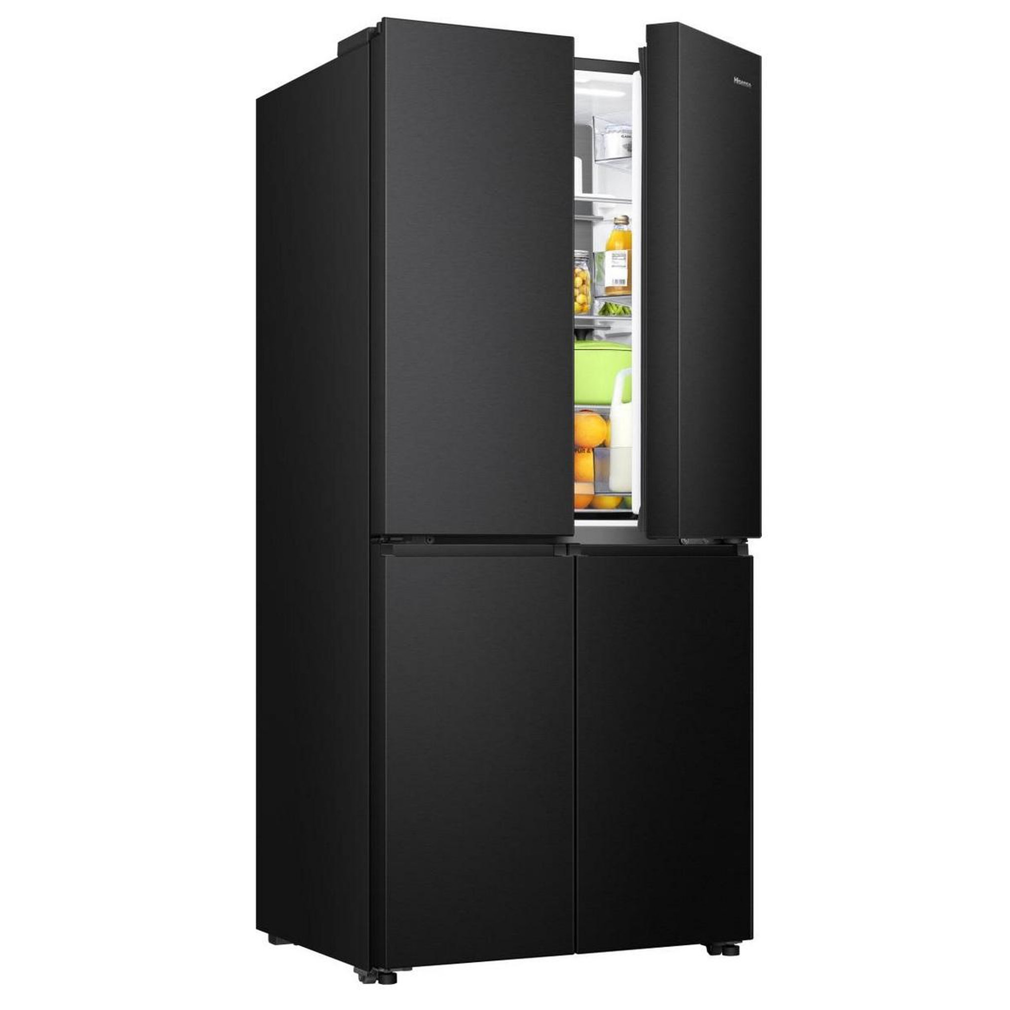 Voir la diapositive 3 : Hisense Réfrigérateur américain 483l no frost noir - rq5p470safe