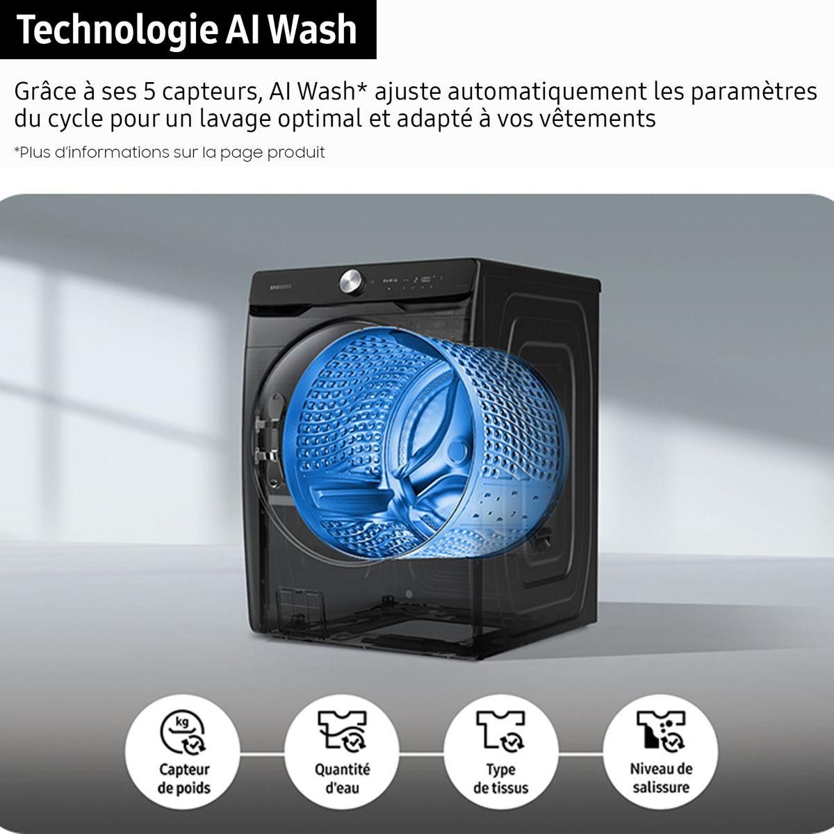 Samsung Lave linge hublot WF20DG8650BW