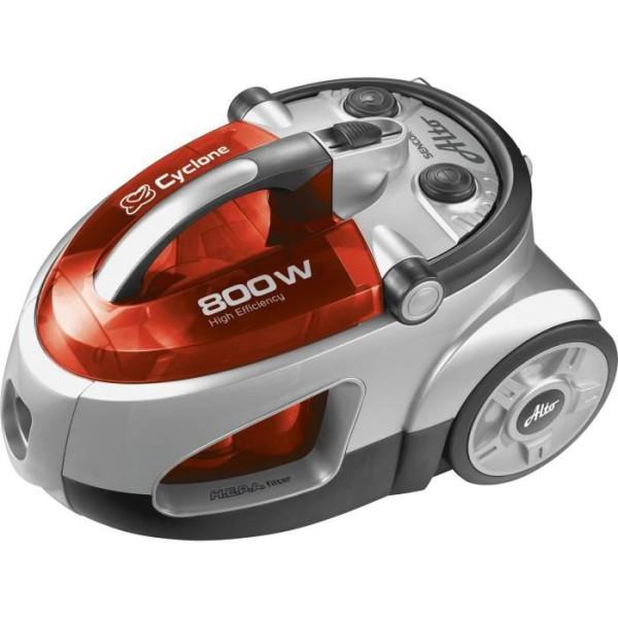 Voir la diapositive 2 : MARKET24 Aspirateur Robot  sans sac - SENCOR - SVC 730RD-EUE2 - Moteur ECO 800 W - 76 dBA - 1,5 L - Systeme Cyclone - Argent / Rouge