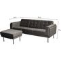 Voir la diapositive 3 : Habitat et Jardin Canapé d'angle reversible en velours  Noé  - 3 places - Gris