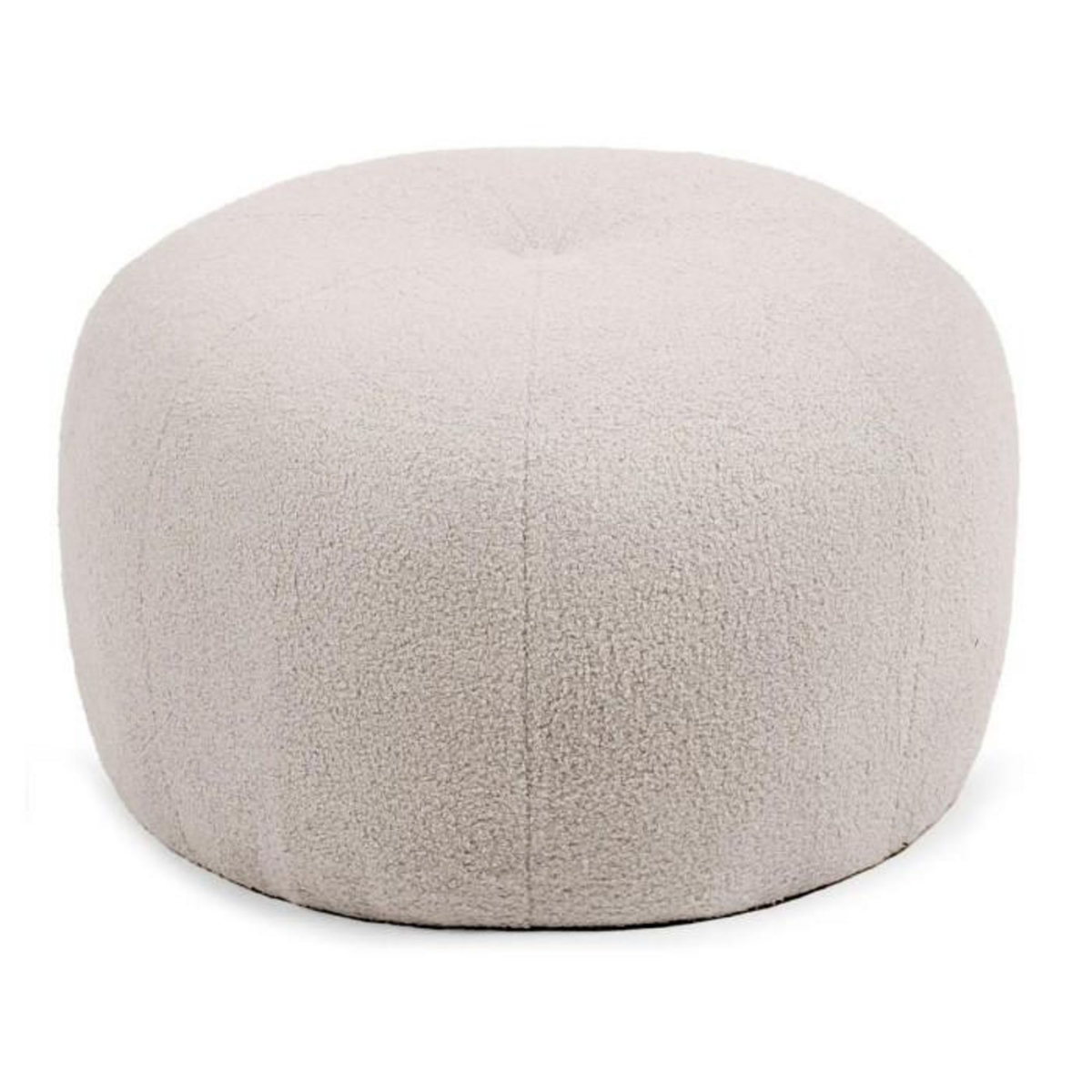 Paris Prix Pouf Rond Bouclette  Pilou  55cm Beige