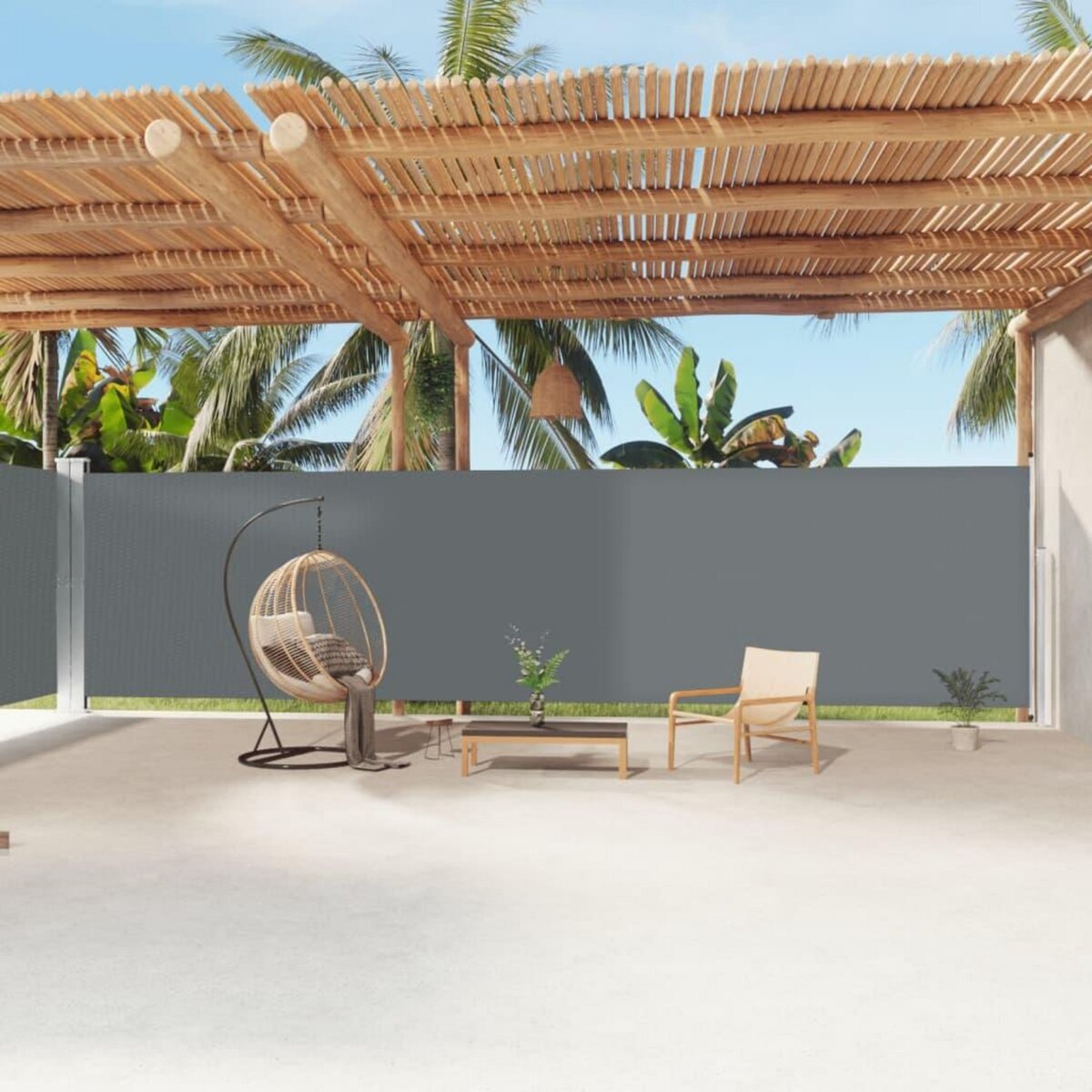 VIDAXL Auvent lateral retractable Anthracite 200x1200 cm