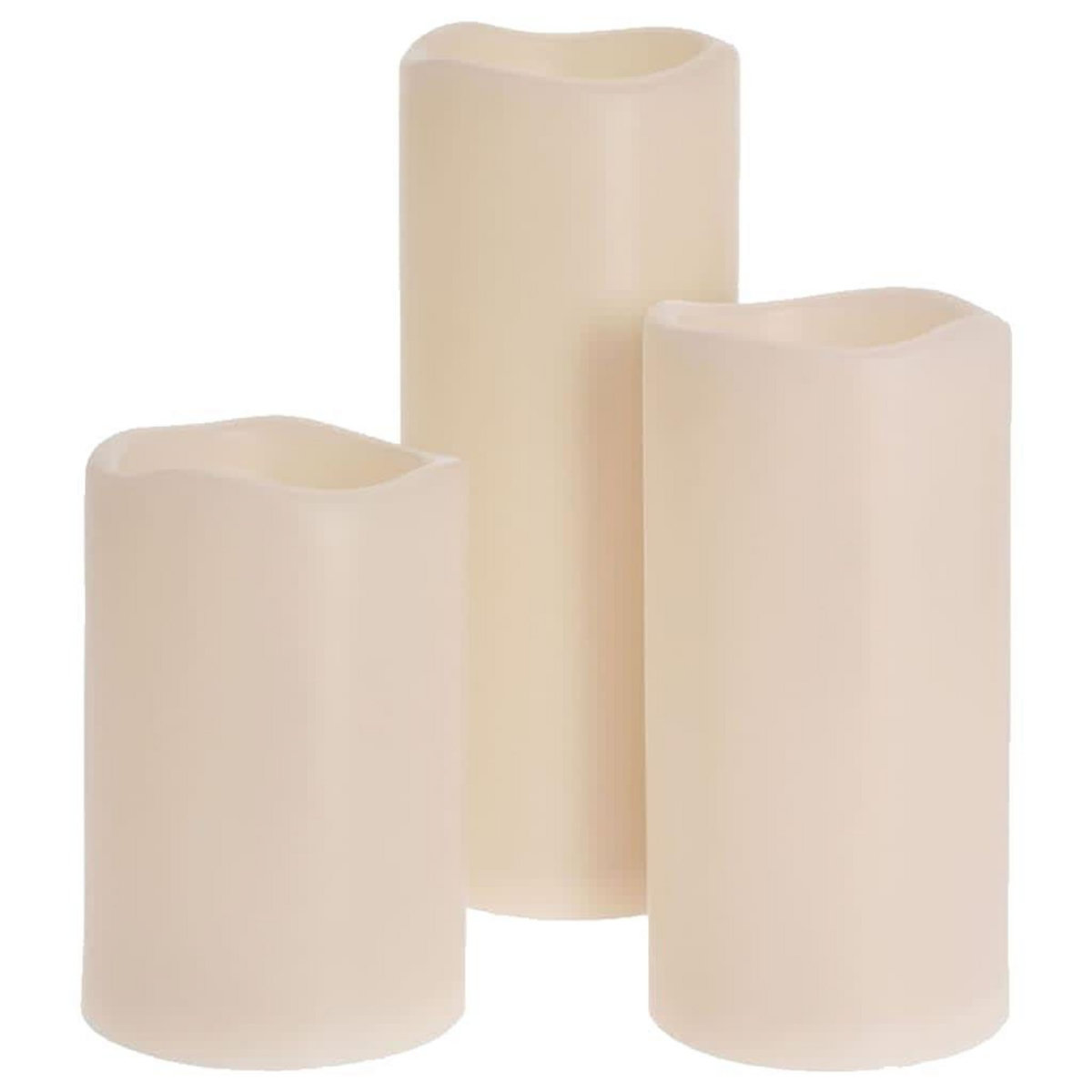 AMBIANCE Ambiance Ensemble de 3 bougies a LED avec telecommande