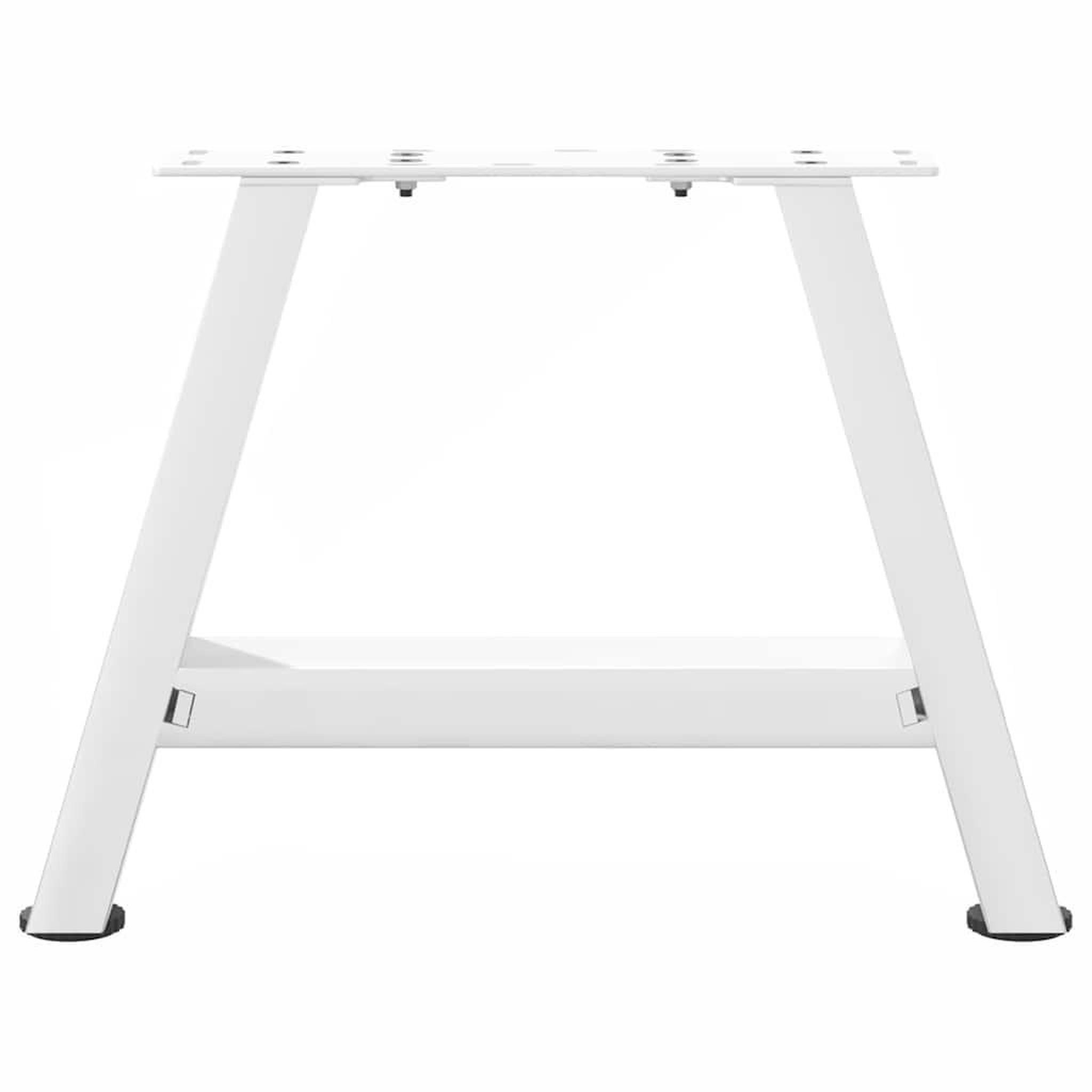 Voir la diapositive 5 : VIDAXL Pieds de table basse forme de A 2 pcs blanc 30x(30-31) cm acier