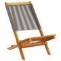 Voir la diapositive 3 : VIDAXL Chaises de jardin lot de 2 gris bois d'acacia et polypropylene