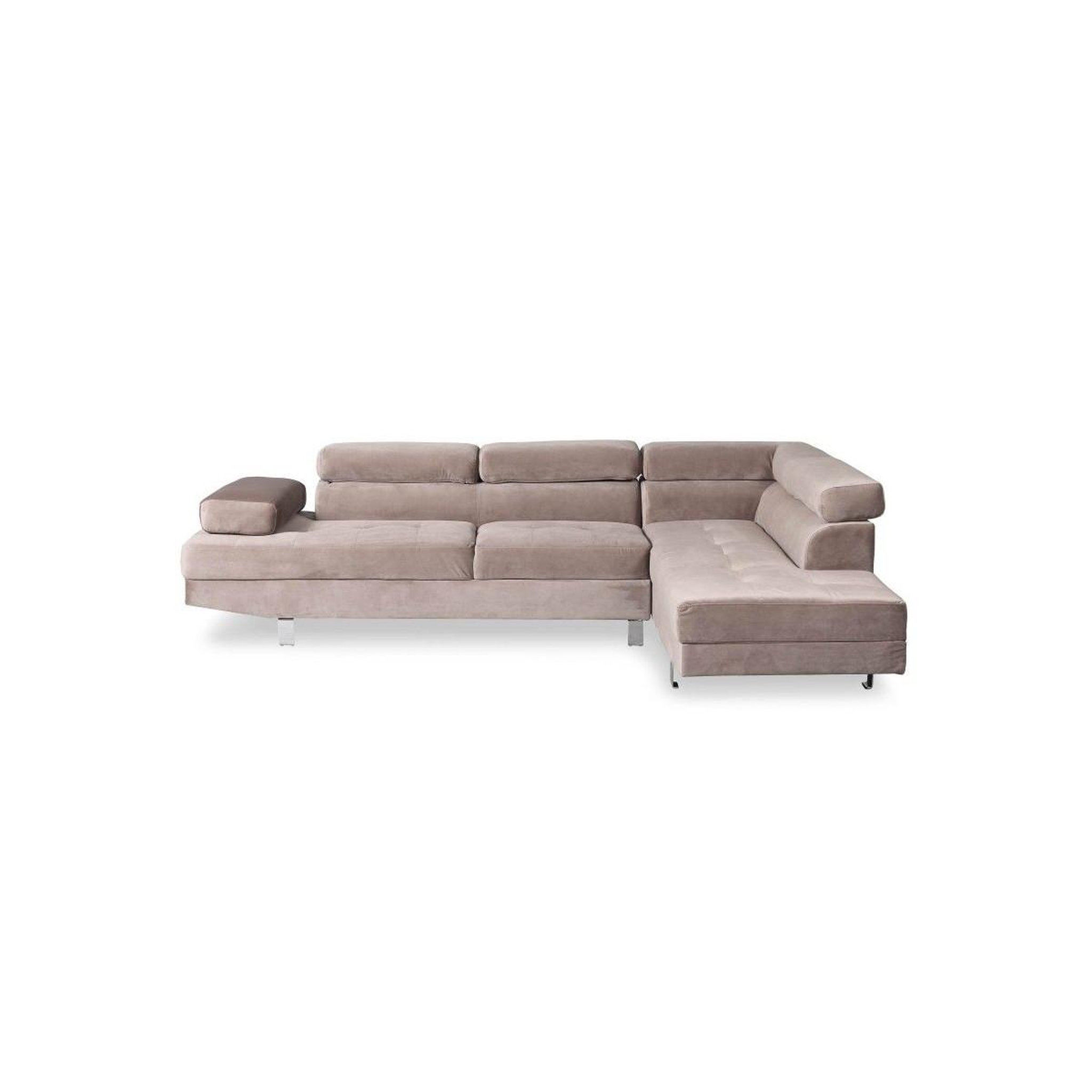 Paris Prix Canapé d'angle droit  têtière  260cm taupe