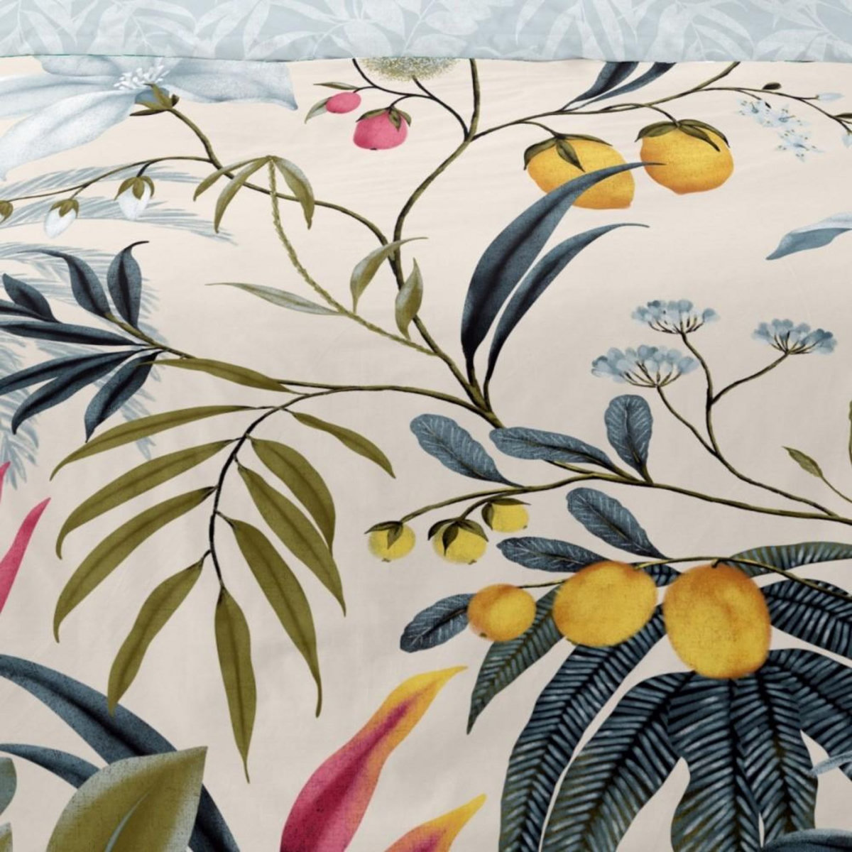 Dourev Housse de couette 240x220 GARDEN + 2 taies 100% coton