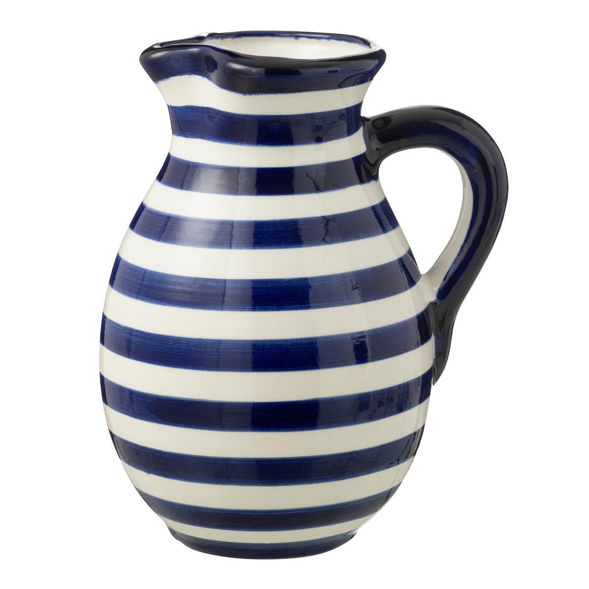 J-LINE Pichet en céramique  granada rayure  3,3l bleu cobalt