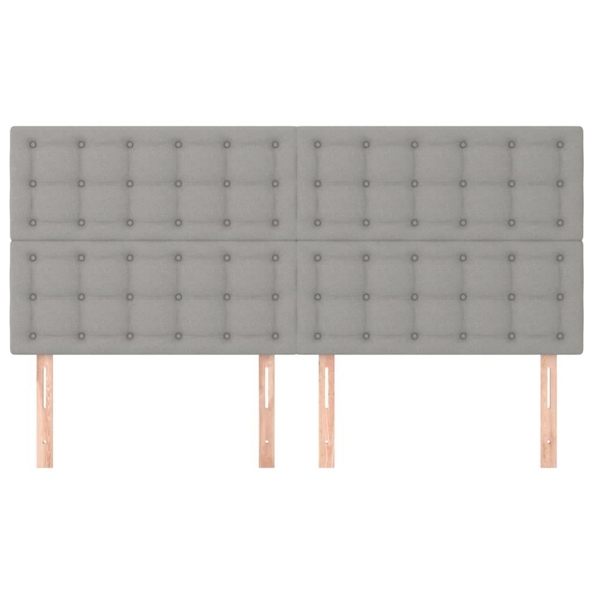 Voir la diapositive 3 : VIDAXL Tetes de lit 4 pcs Gris clair 100x5x78/88 cm Tissu