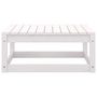 Voir la diapositive 3 : VIDAXL Repose-pied de jardin avec coussin Blanc Bois de pin massif