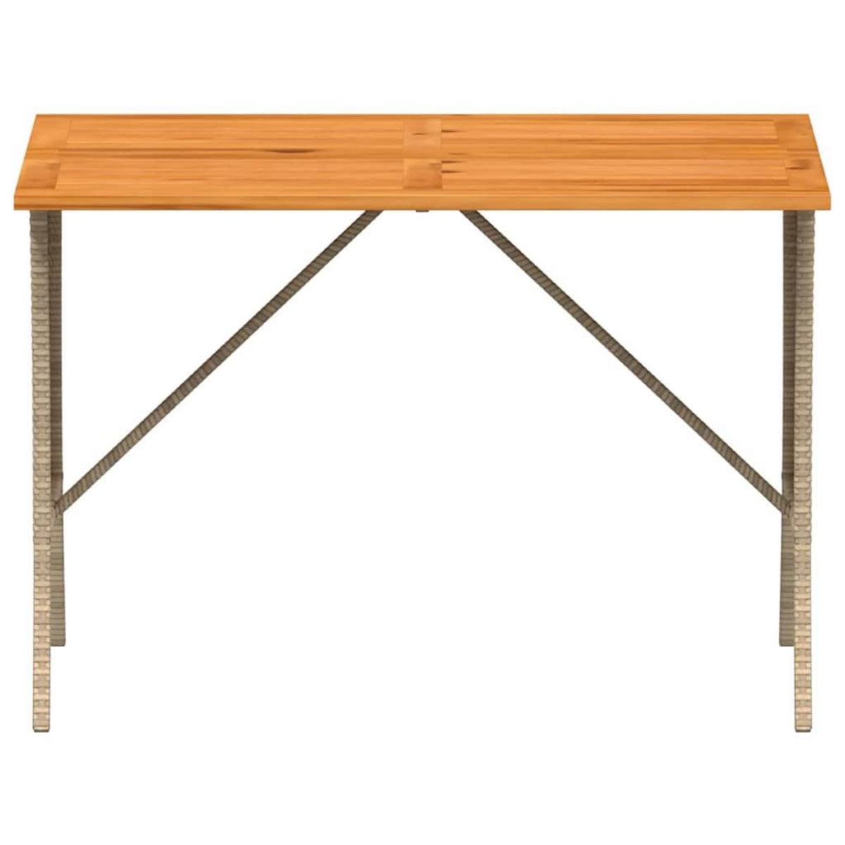 VIDAXL Table de jardin avec dessus en bois d'acacia beige 105x75x72 cm