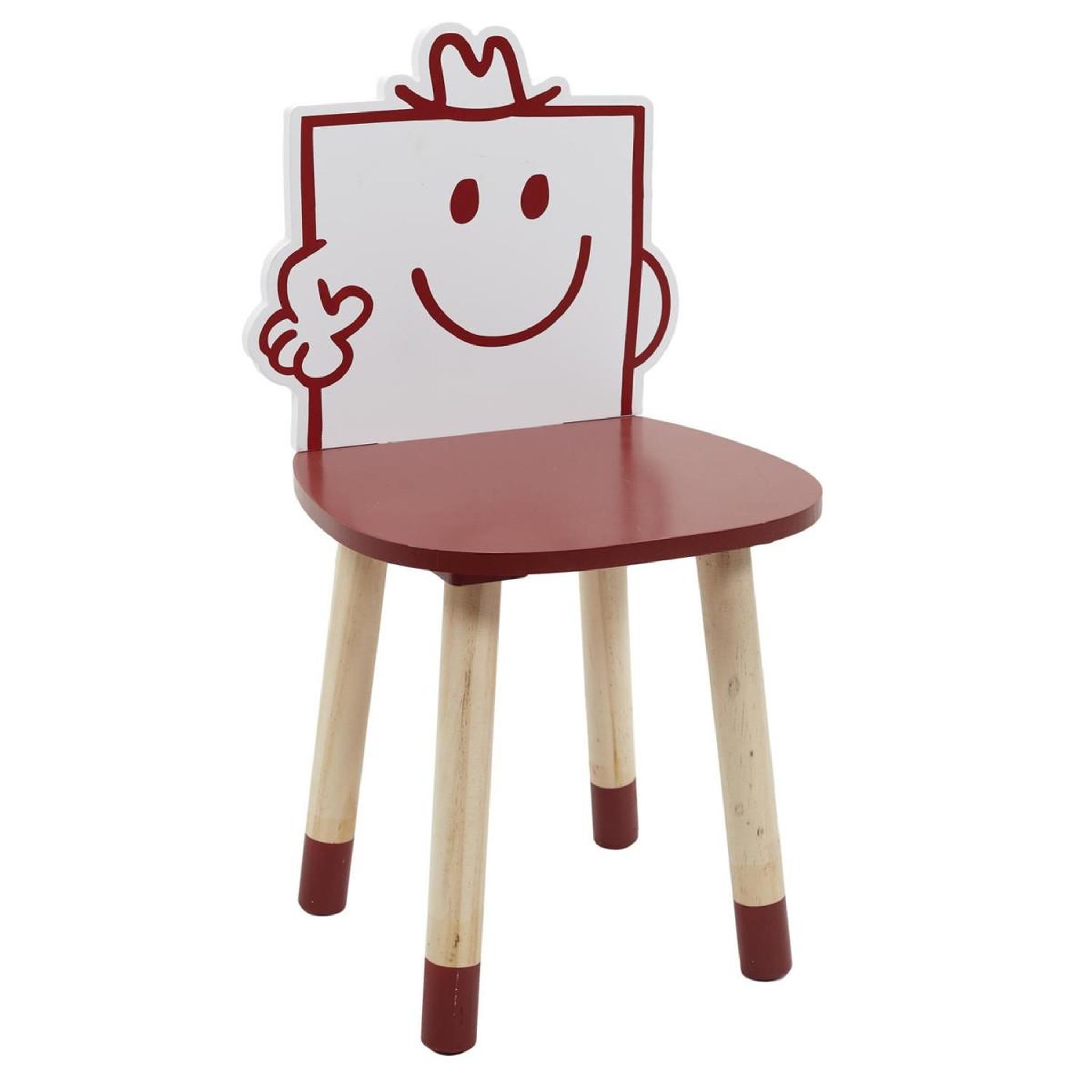 Voir la diapositive 1 : The Home Deco Factory Chaise Enfant  Monsieur Costaud  53cm Rouge