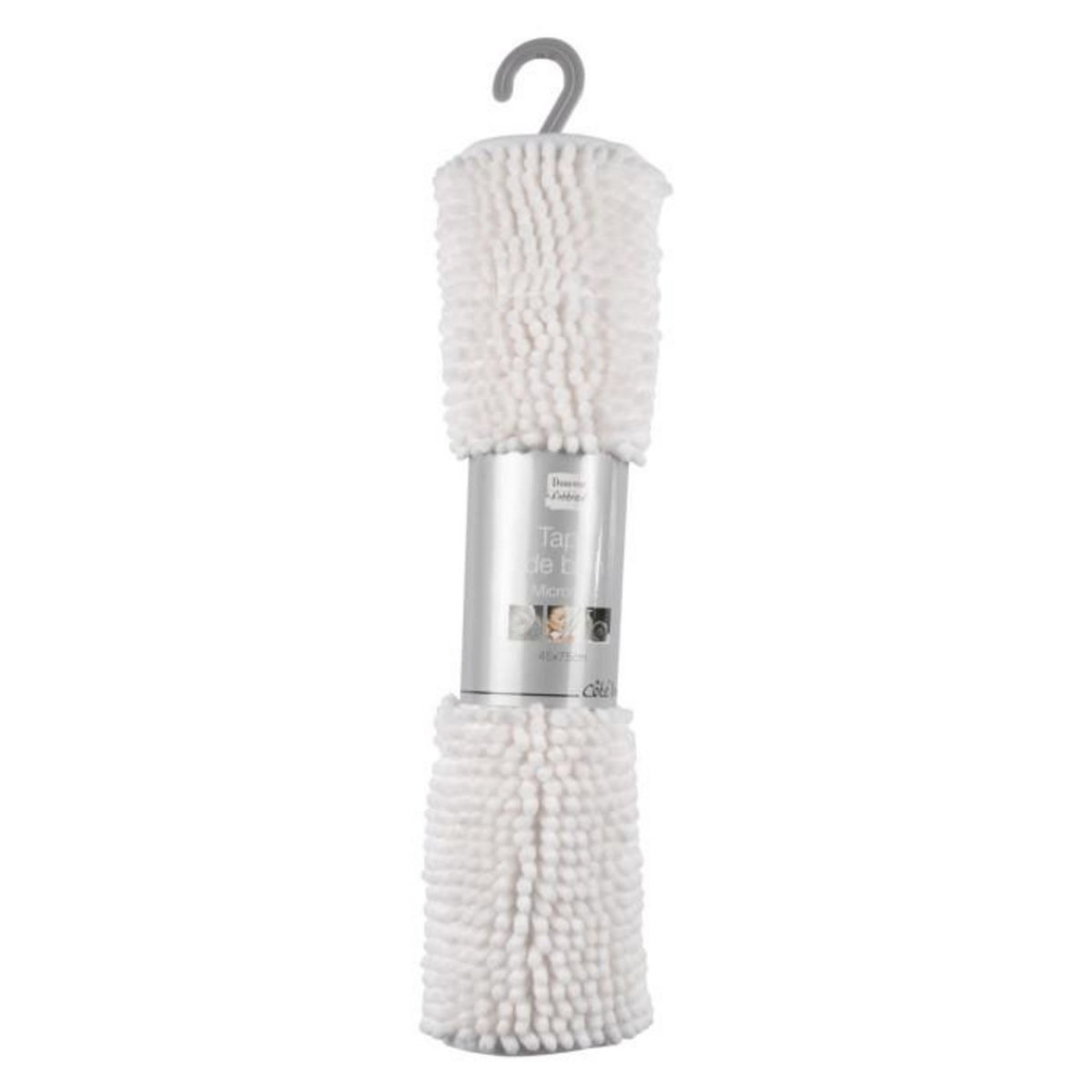 Paris Prix Tapis de Bain Microfibre  Sweety  45x75cm Blanc