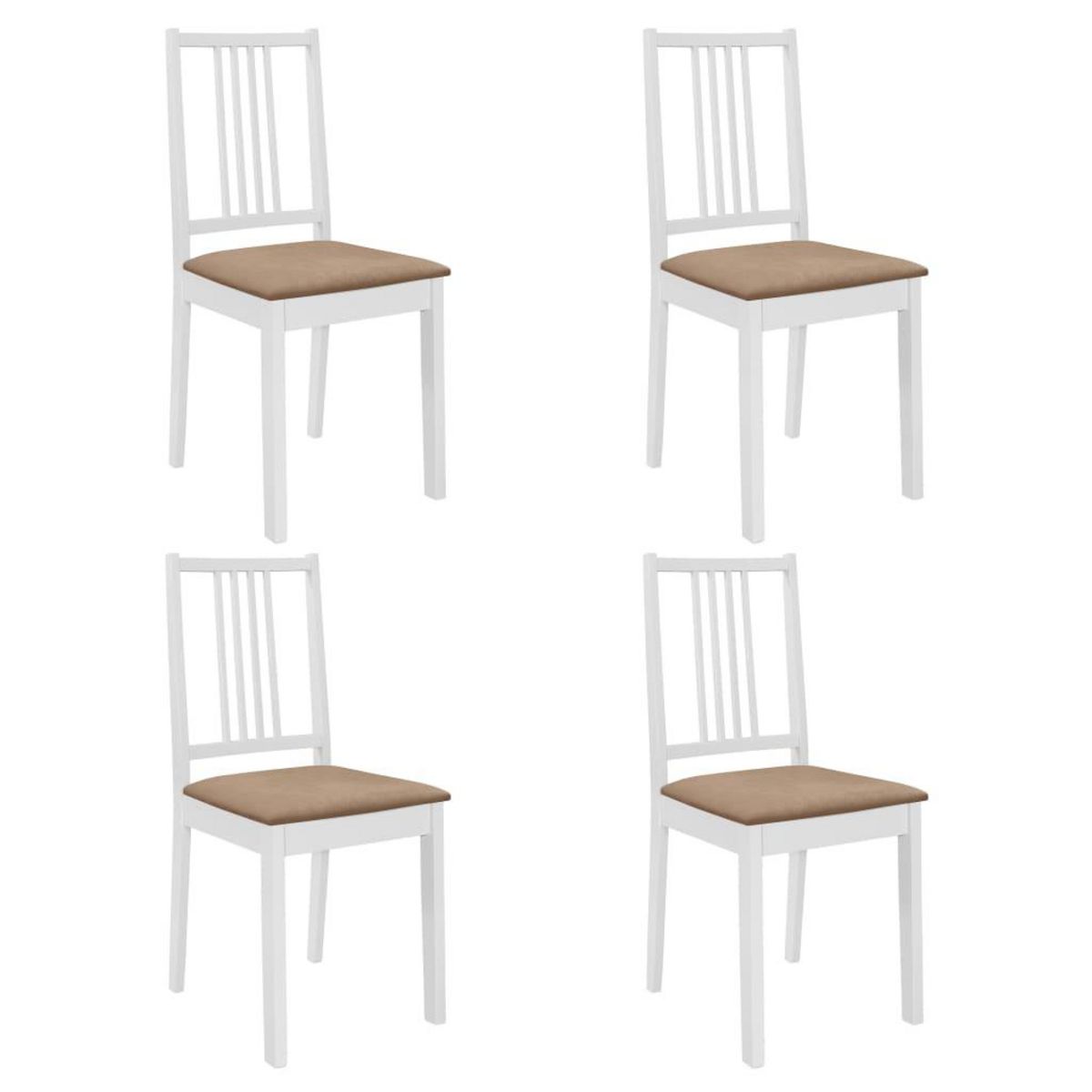 VIDAXL Mobilier de salle a manger 5 pcs MDF Blanc