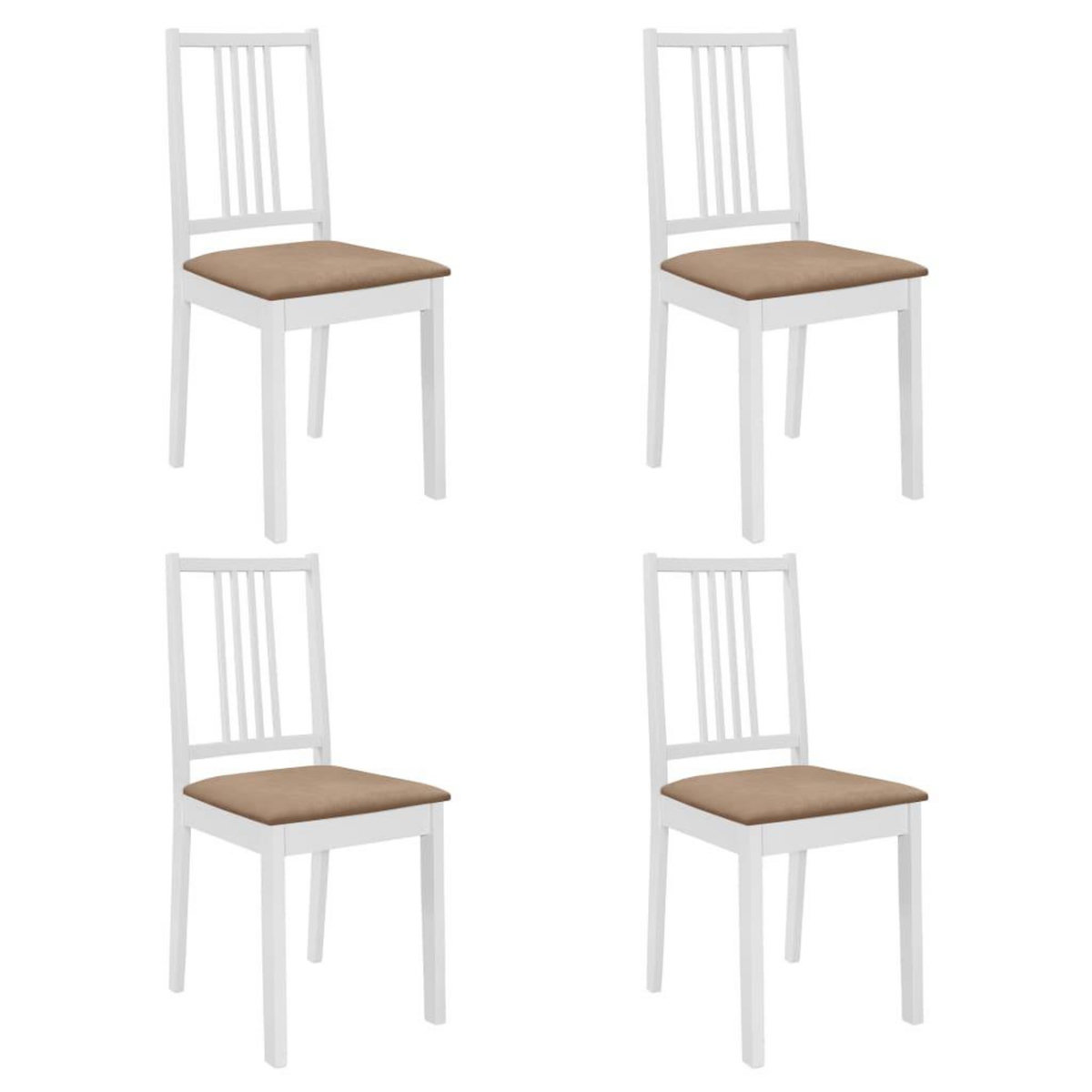 VIDAXL Mobilier de salle a manger 5 pcs MDF Blanc