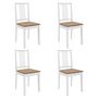 Voir la diapositive 5 : VIDAXL Mobilier de salle a manger 5 pcs MDF Blanc