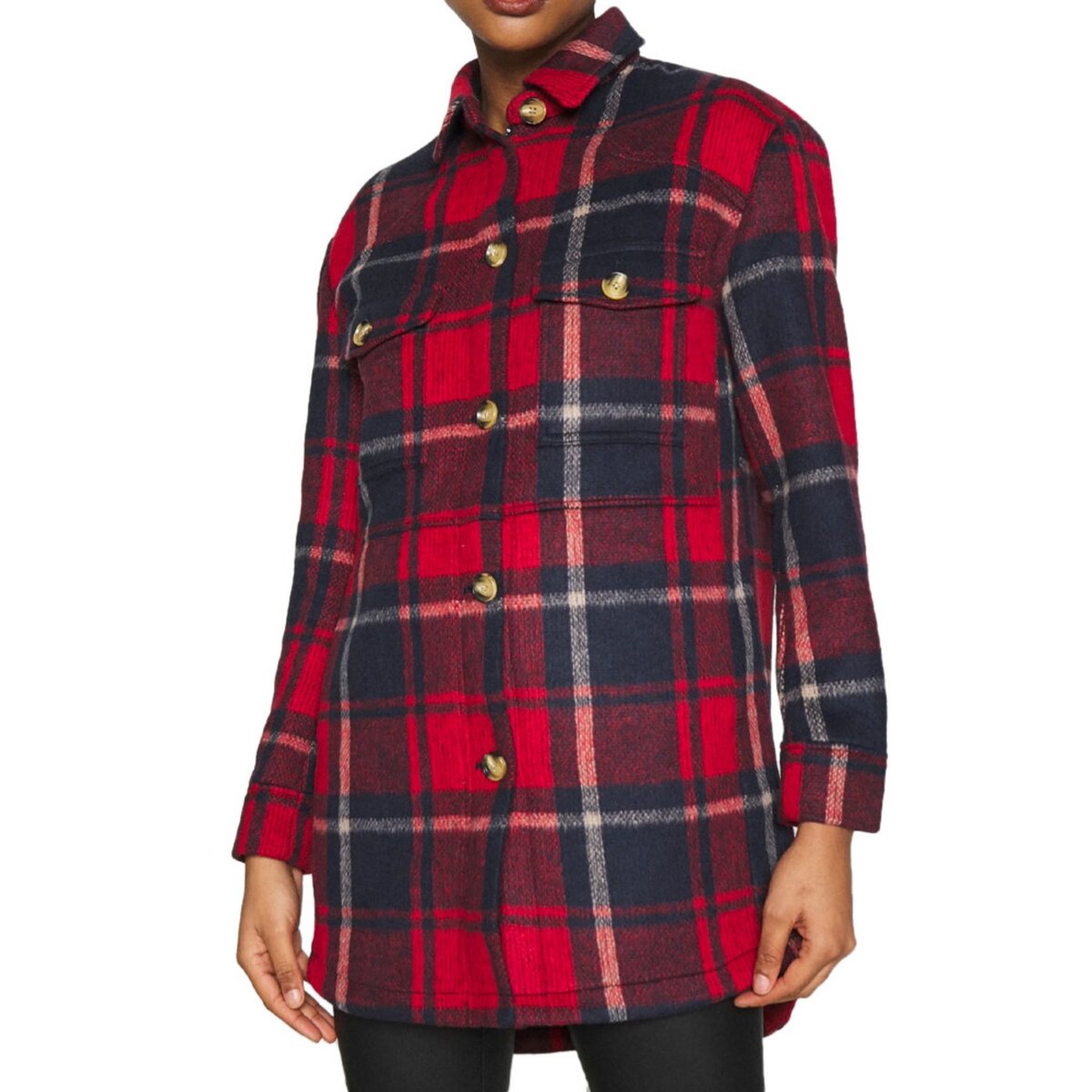 SUPERDRY Veste carreaux Rouge Femme Superdry Heritage pas cher