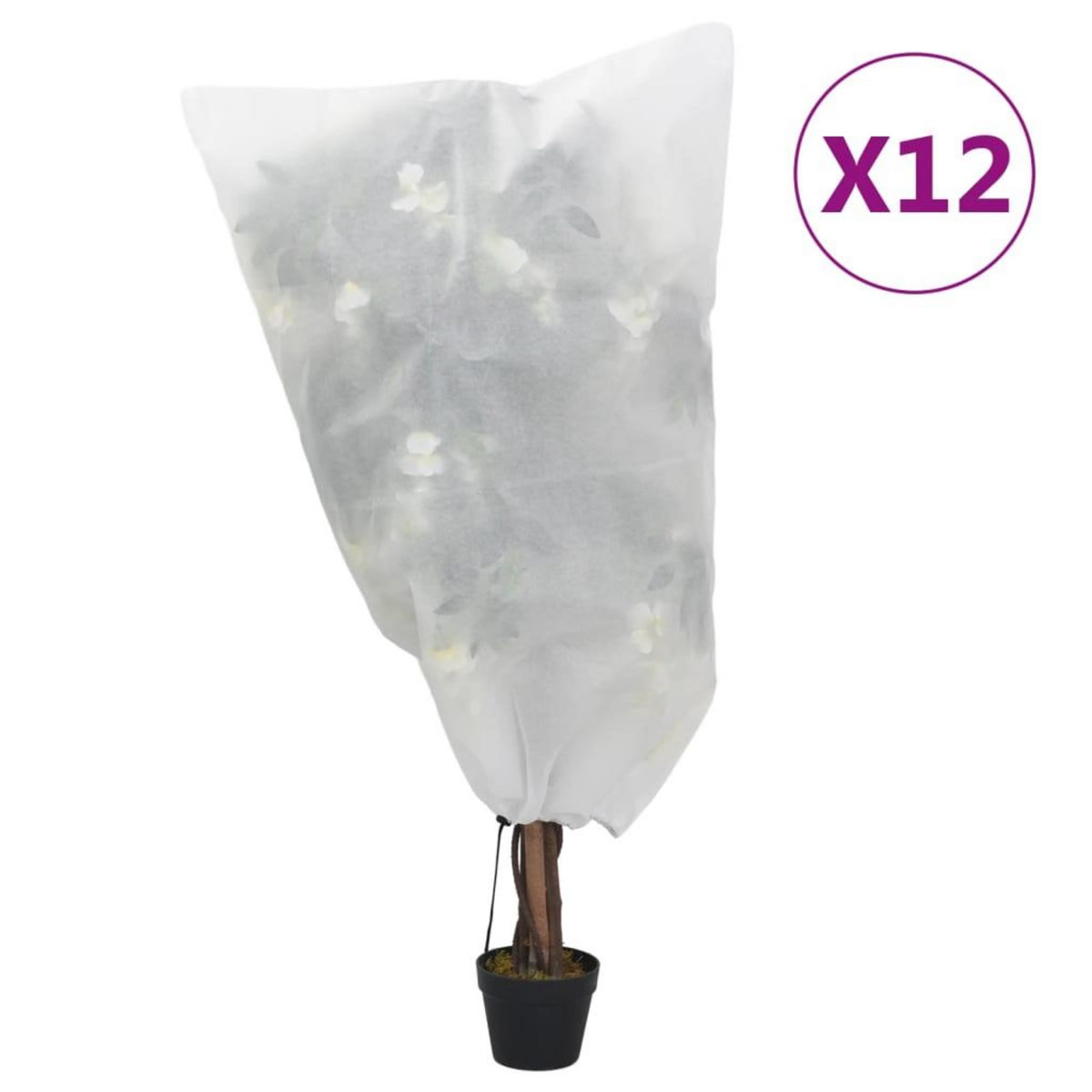 VIDAXL Housses de protection pour plantes avec cordon de serrage 12pcs