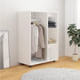 Voir la diapositive 3 : VIDAXL Garde-robe Blanc 80x40x110 cm Bois d'ingenierie