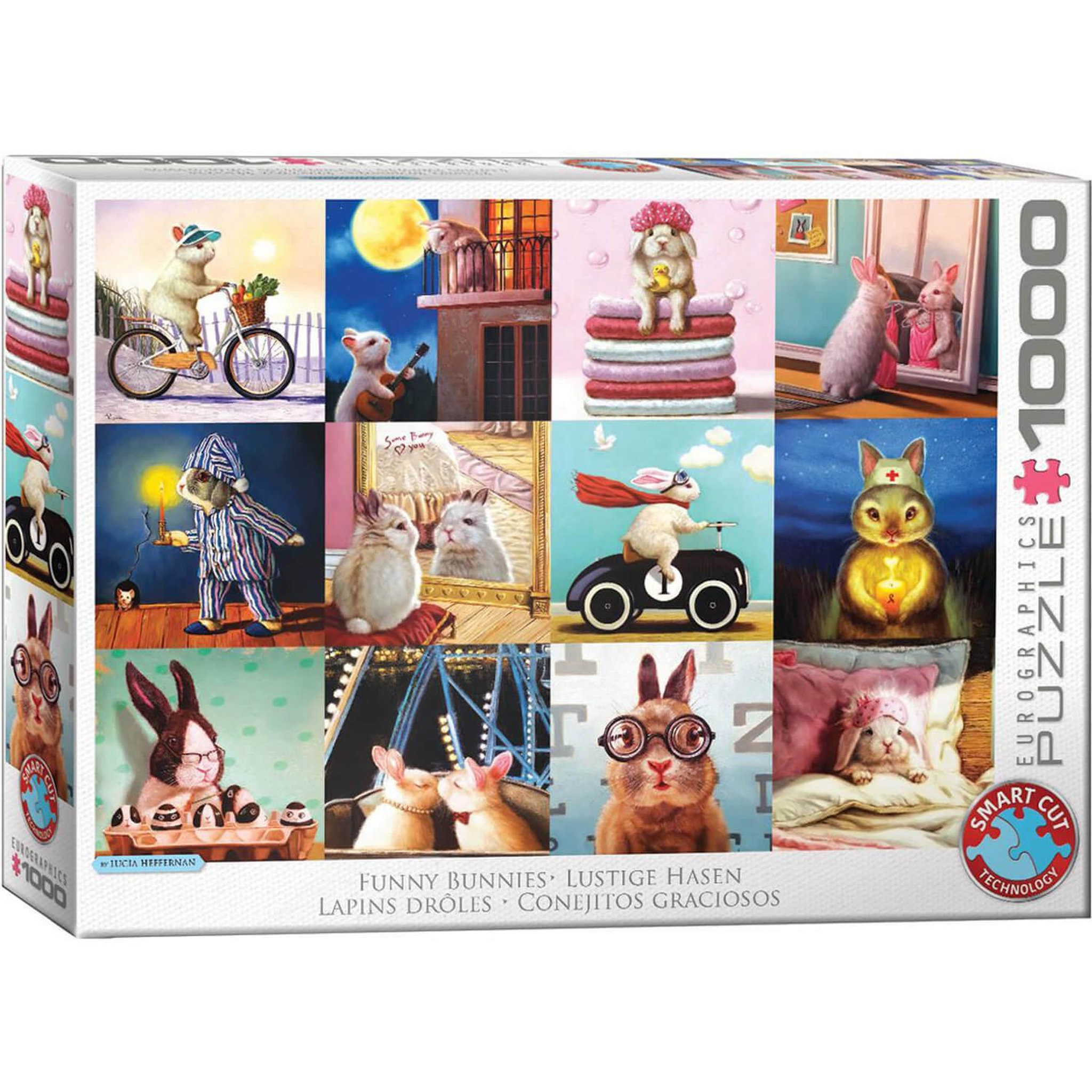 Voir la diapositive 2 : Eurographics Puzzle 1000 pièces : Lapins rigolos