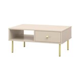 KOBI Table basse Venus Cashmere avec tiroir