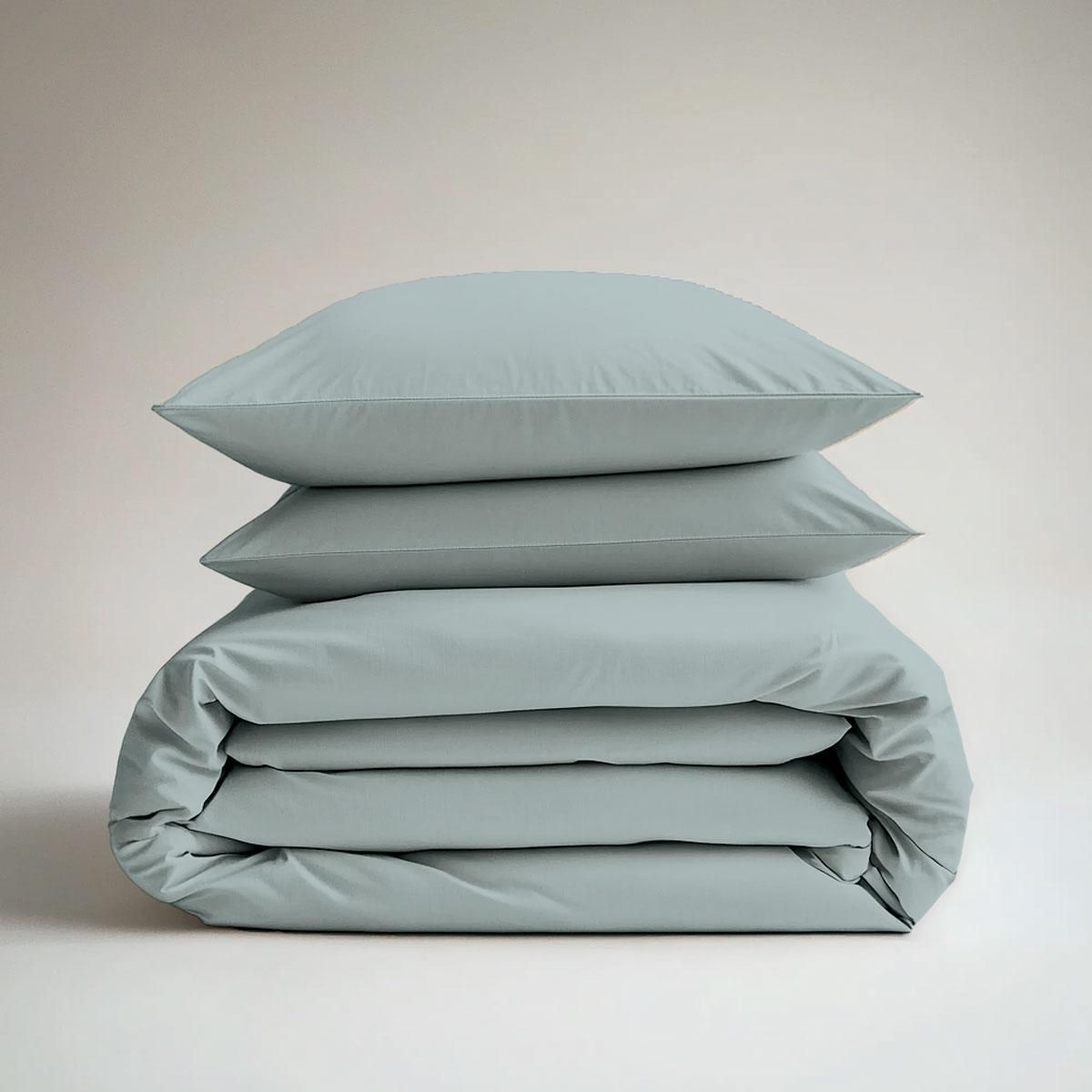 DODO Housse de couette Coton BIO Vert d'eau