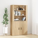 VIDAXL Buffet haut Chene sonoma Bois d'ingenierie