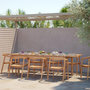 Voir la diapositive 2 : Rendez vous déco Table et chaises de jardin 8 personnes en teck massif-Kora