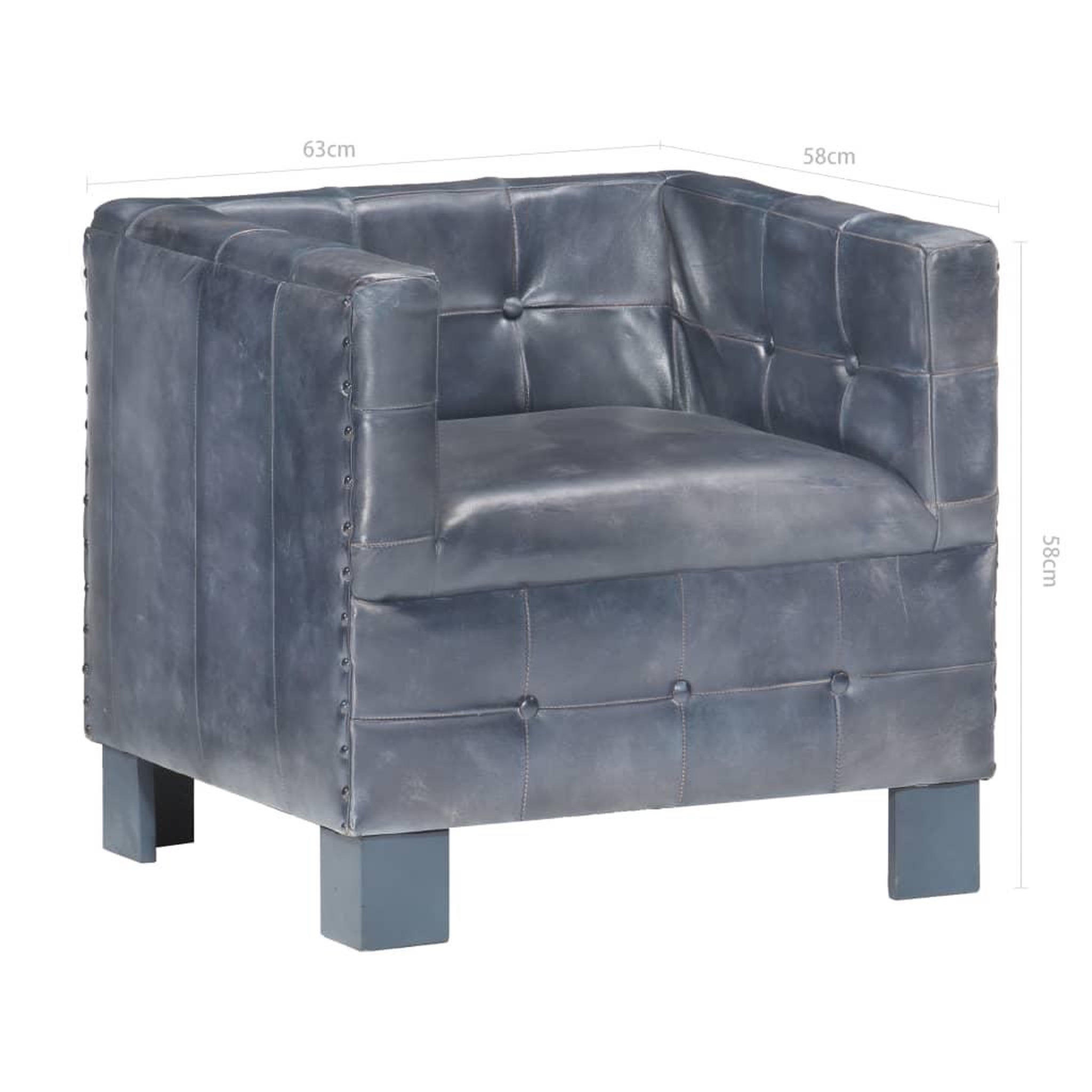 Voir la diapositive 6 : VIDAXL Chaise cabriolet Gris cuir veritable