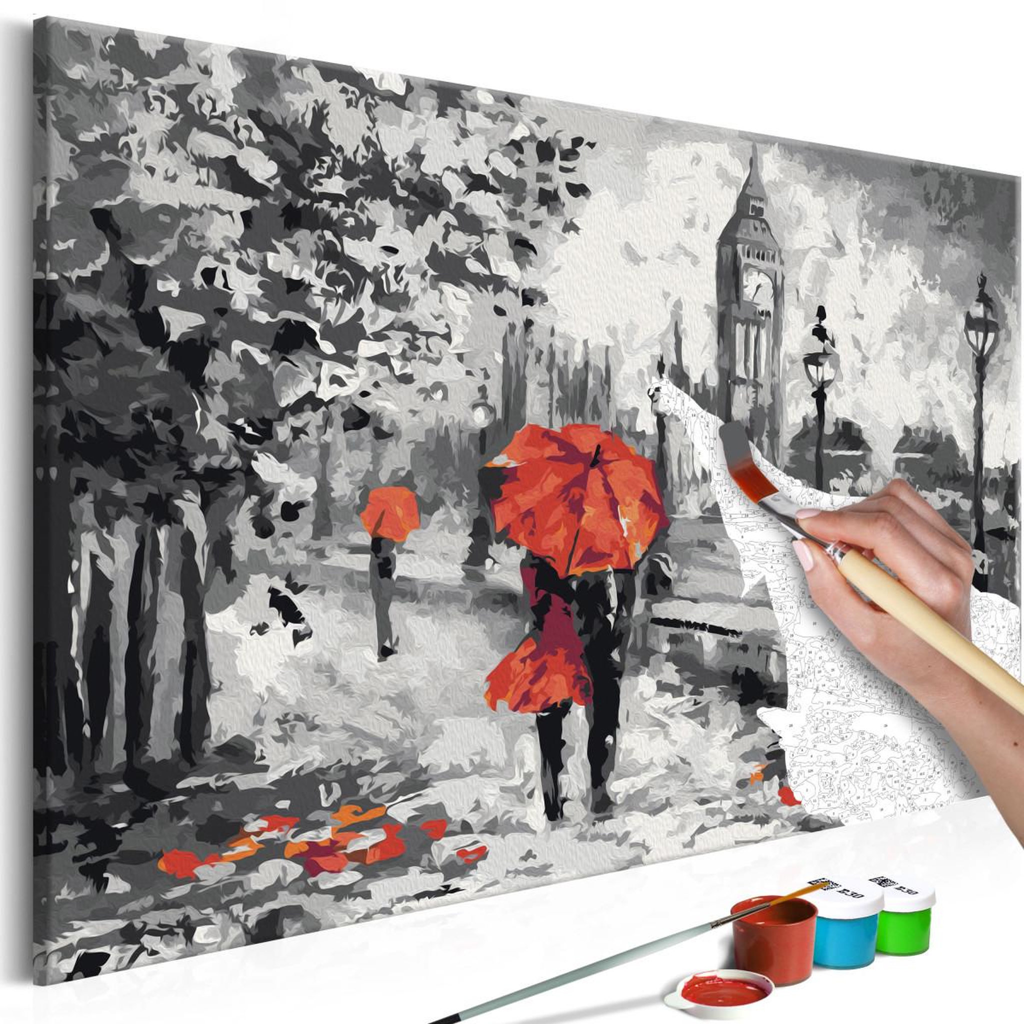 Voir la diapositive 1 : Paris Prix Tableau à peindre soi-même  amoureux à londres  40x60cm
