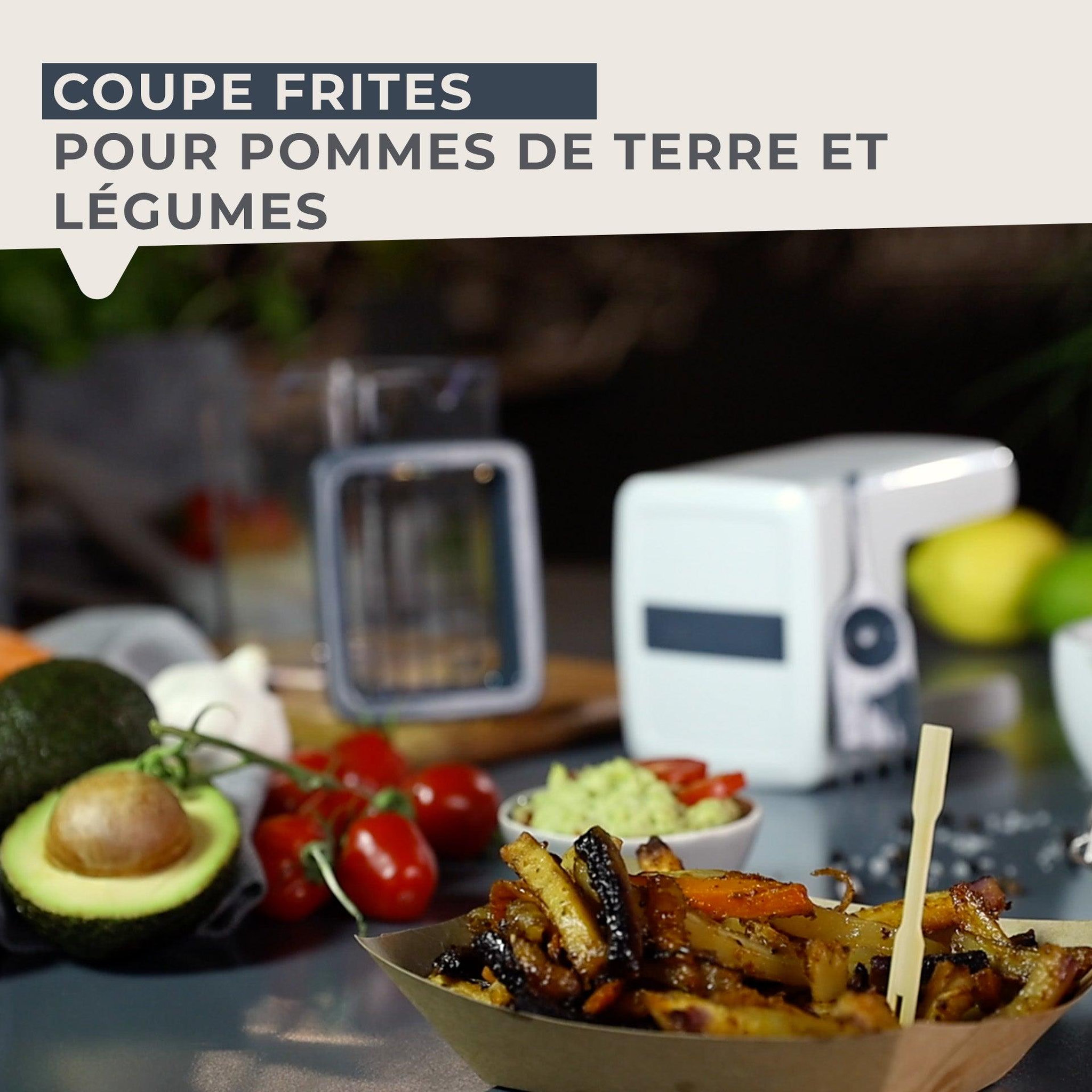 Voir la diapositive 2 : Fackelmann Coupe frites manuel avec récipient et brosse de nettoyage fackelmann easy prepare