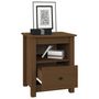 Voir la diapositive 3 : VIDAXL Tables de chevet 2pcs Marron miel 40x35x49cm Bois de pin massif