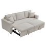 Voir la diapositive 3 : BEST MOBILIER Cyrus - canapé droit 3 places convertible en velours côtelé