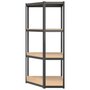 Voir la diapositive 5 : VIDAXL Etagere d'angle a 4 niveaux Anthracite Acier bois d'ingenierie