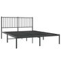 Voir la diapositive 3 : VIDAXL Cadre de lit metal sans matelas avec tete de lit noir 140x190cm