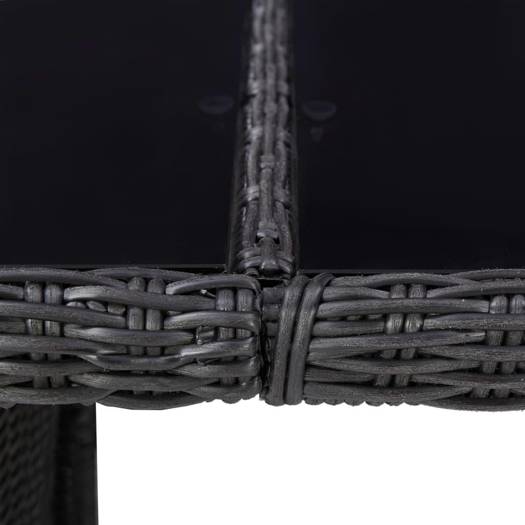 Voir la diapositive 6 : VIDAXL Ensemble a manger de jardin 7 pcs resine tressee noir