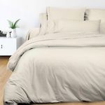 SOLEIL D'OCRE Housse de couette en coton PERCALE, par Soleil d'ocre. Coloris disponibles : Blanc, Beige, Gris