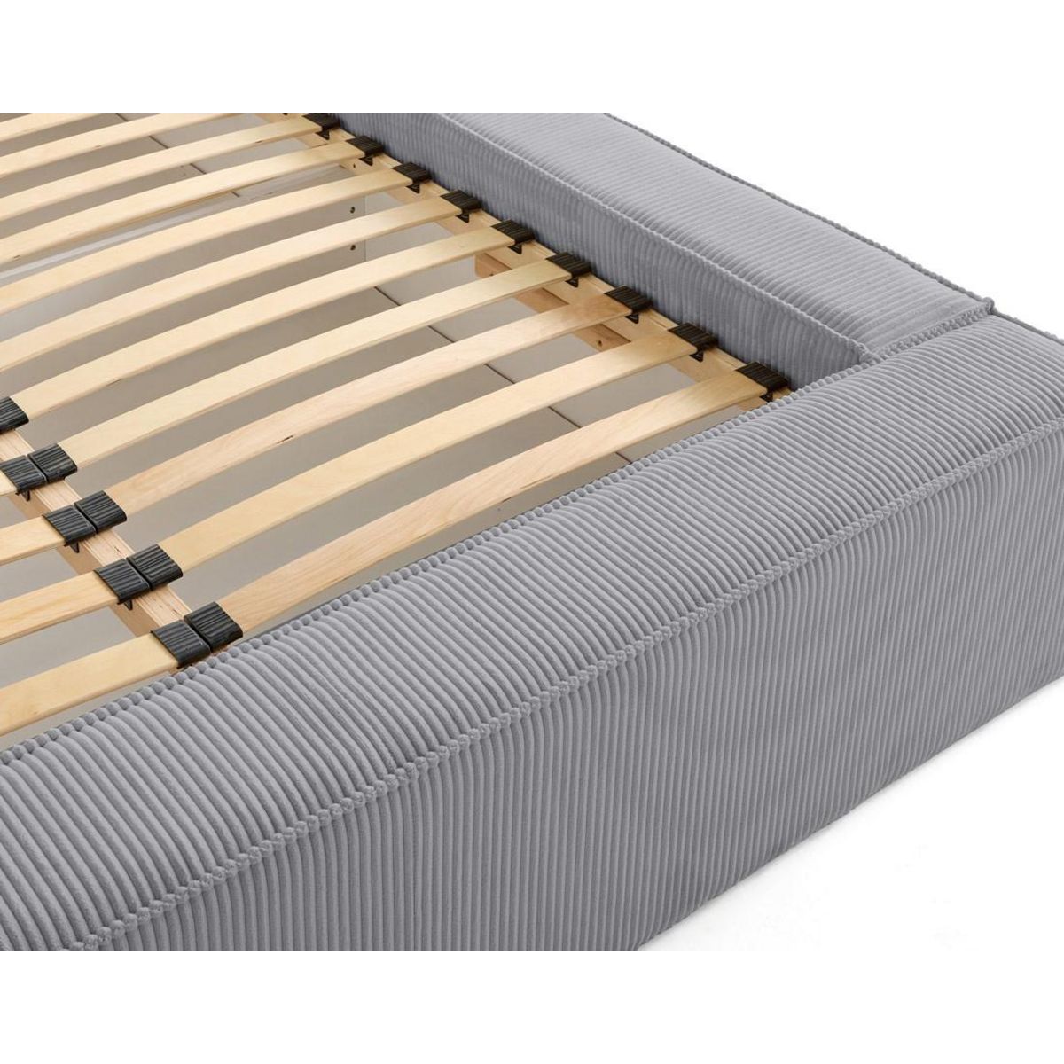 LISA DESIGN Stella - lit coffre - 140x190 cm - sommier inclus - en velours côtelé