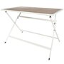 Voir la diapositive 4 : Paris Prix Table de Jardin Pliable  Barcelone  110cm Blanc & Naturel