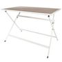 Voir la diapositive 4 : Paris Prix Table de Jardin Pliable  Barcelone  110cm Blanc & Naturel