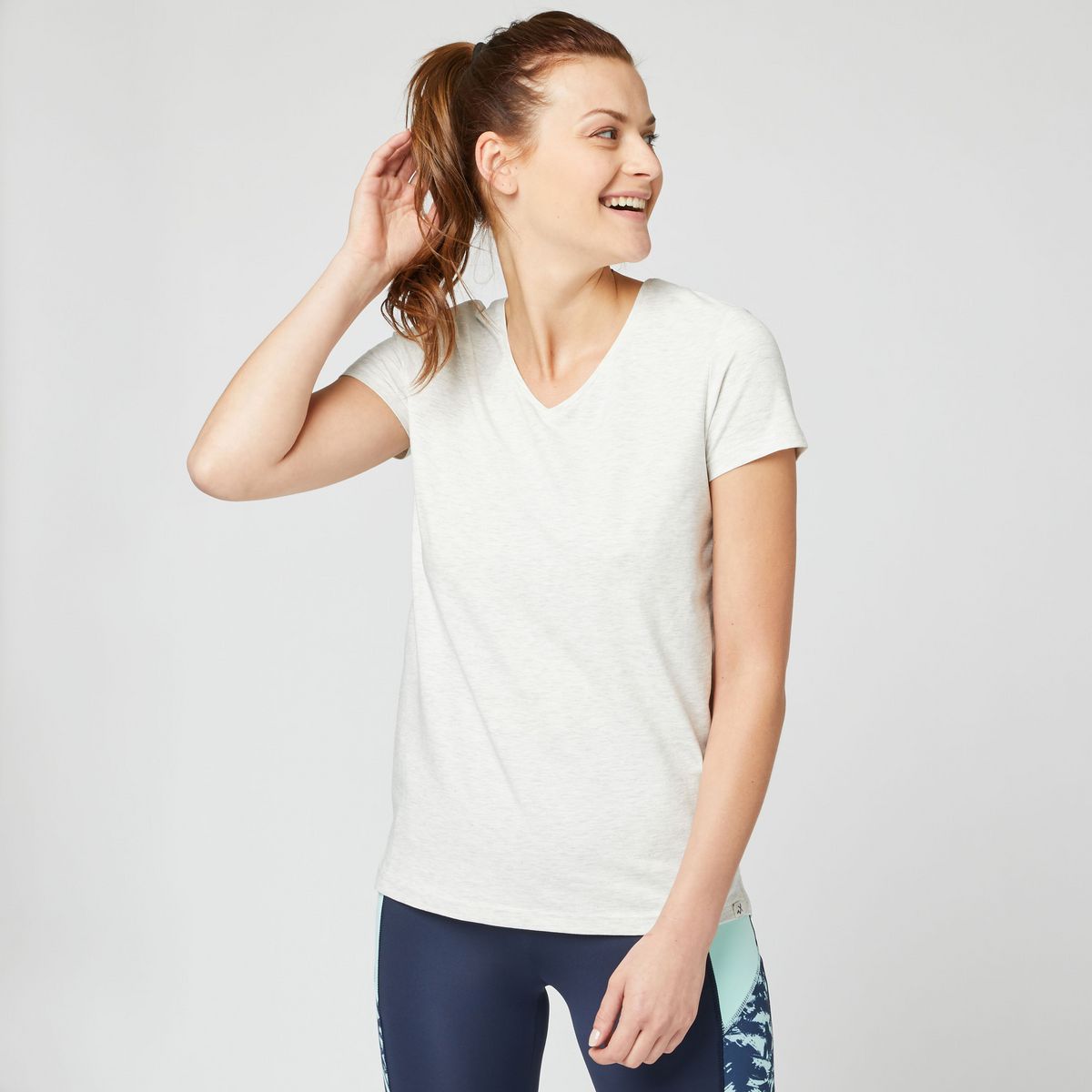 INEXTENSO T-shirt manches courtes uni blanc femme