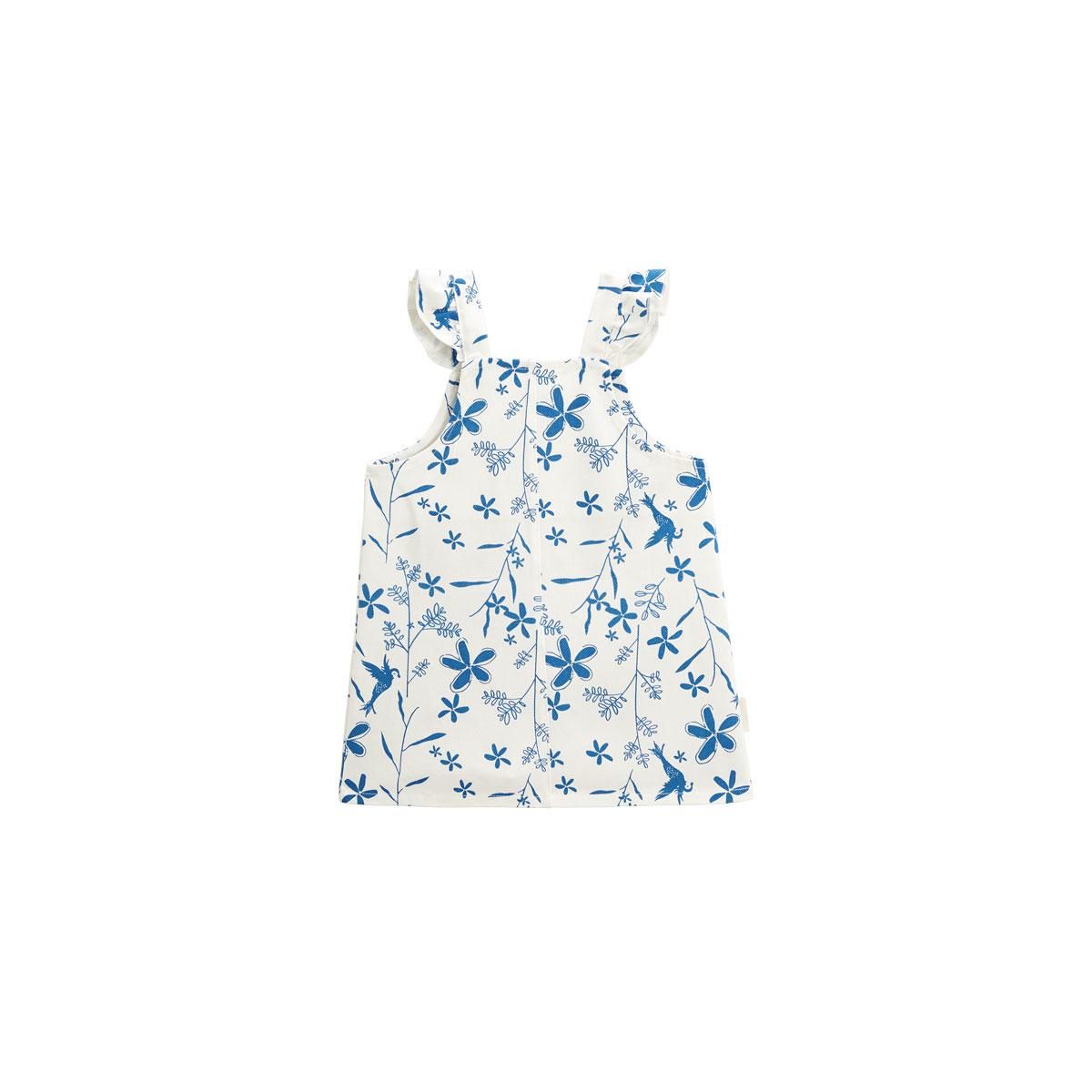 Petit Béguin Robe bébé en jean écrue Océan d'amour