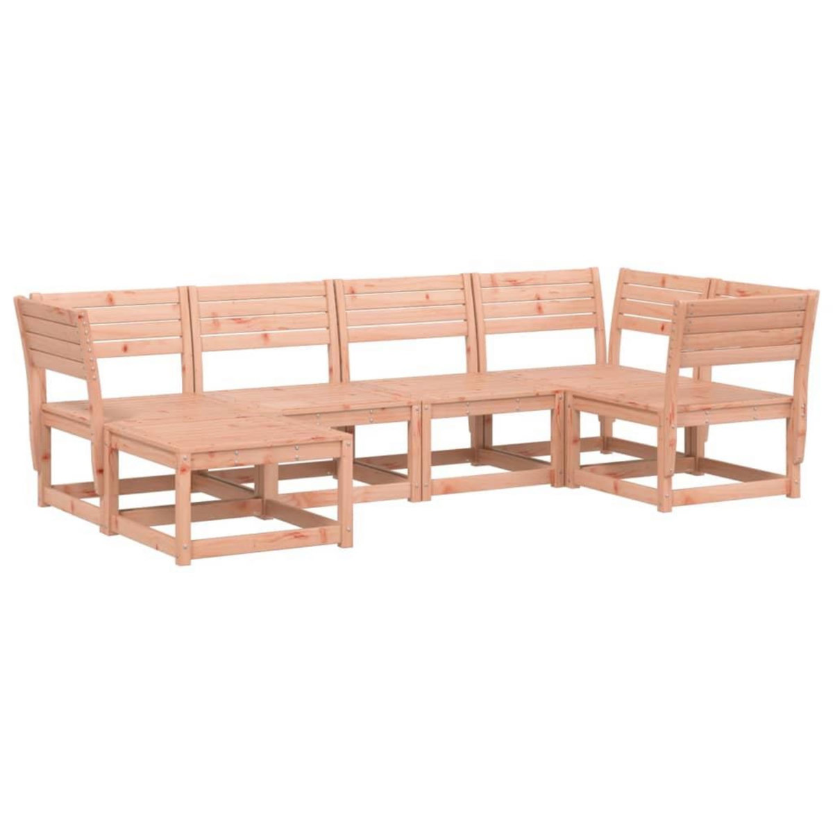 VIDAXL Salon de jardin 6 pcs bois massif douglas