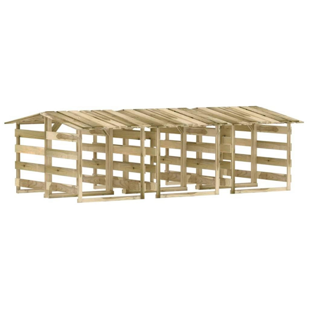 VIDAXL Pergolas avec toits 6 pcs 100x90x100 cm Bois de pin impregne