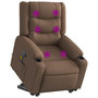 Voir la diapositive 1 : VIDAXL Fauteuil de massage inclinable Marron Tissu