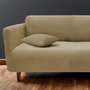 Voir la diapositive 2 : L3C Housse de canapé extensible en polyester gaufré coloris beige