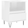 Voir la diapositive 2 : VIDAXL Table de chevet Blanc brillant 40x35x50 cm Bois d'ingenierie
