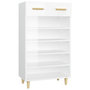 Voir la diapositive 2 : VIDAXL Armoire a chaussure Blanc brillant 60x35x105 cm Bois ingenierie