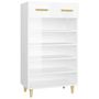 Voir la diapositive 2 : VIDAXL Armoire a chaussure Blanc brillant 60x35x105 cm Bois ingenierie